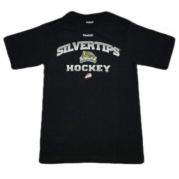 Reebok Everett Silvertips Hockey Black T-Shirt - Picture 1 of 4